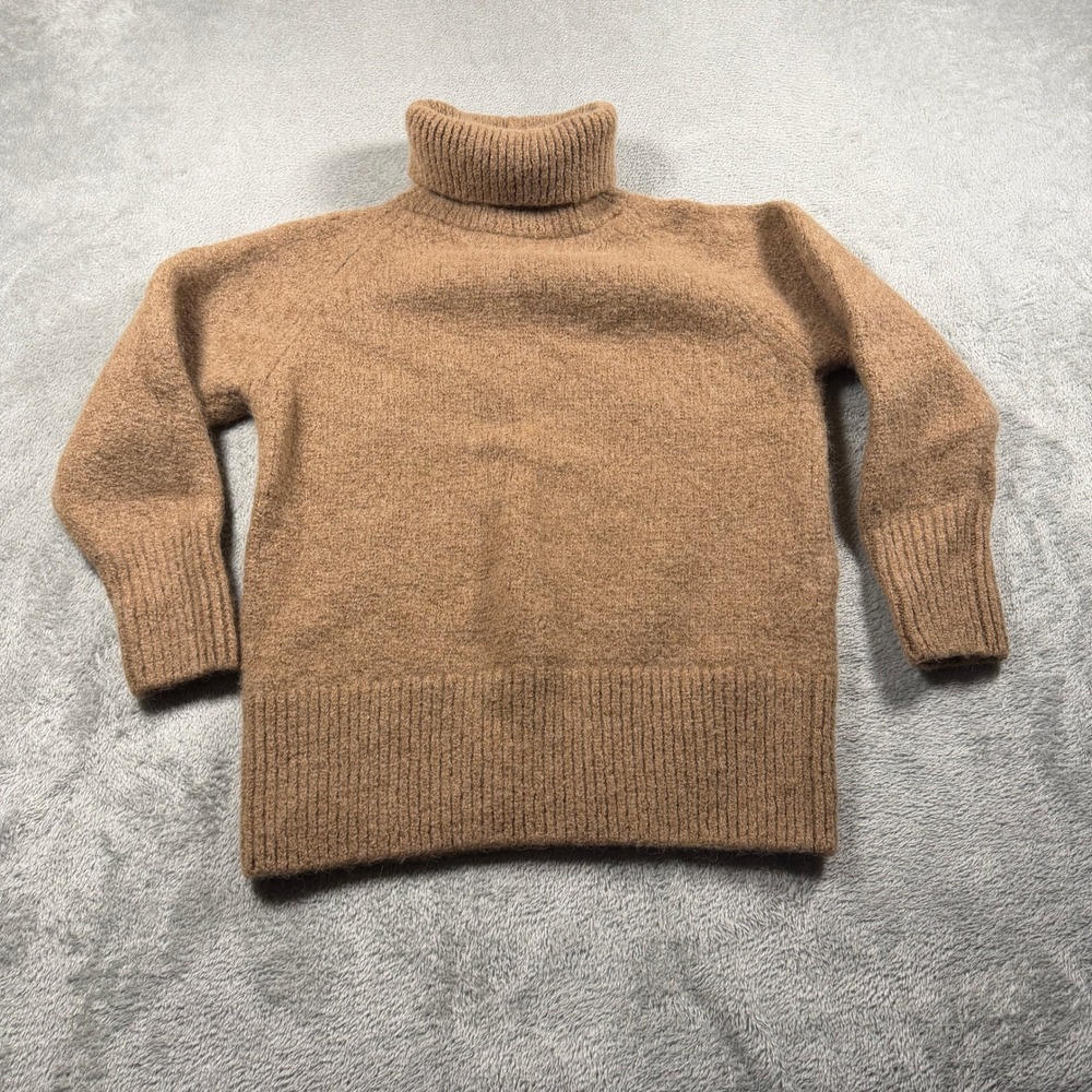 Aritzia Babaton Day Off Alpaca Sweater Womens Small Brown Oversized Turtleneck